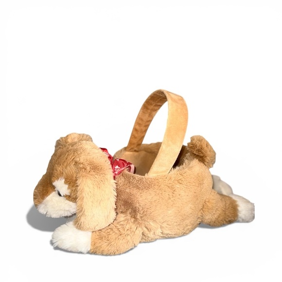 Plush Dog Basket with Handle - Picture 2 of 5